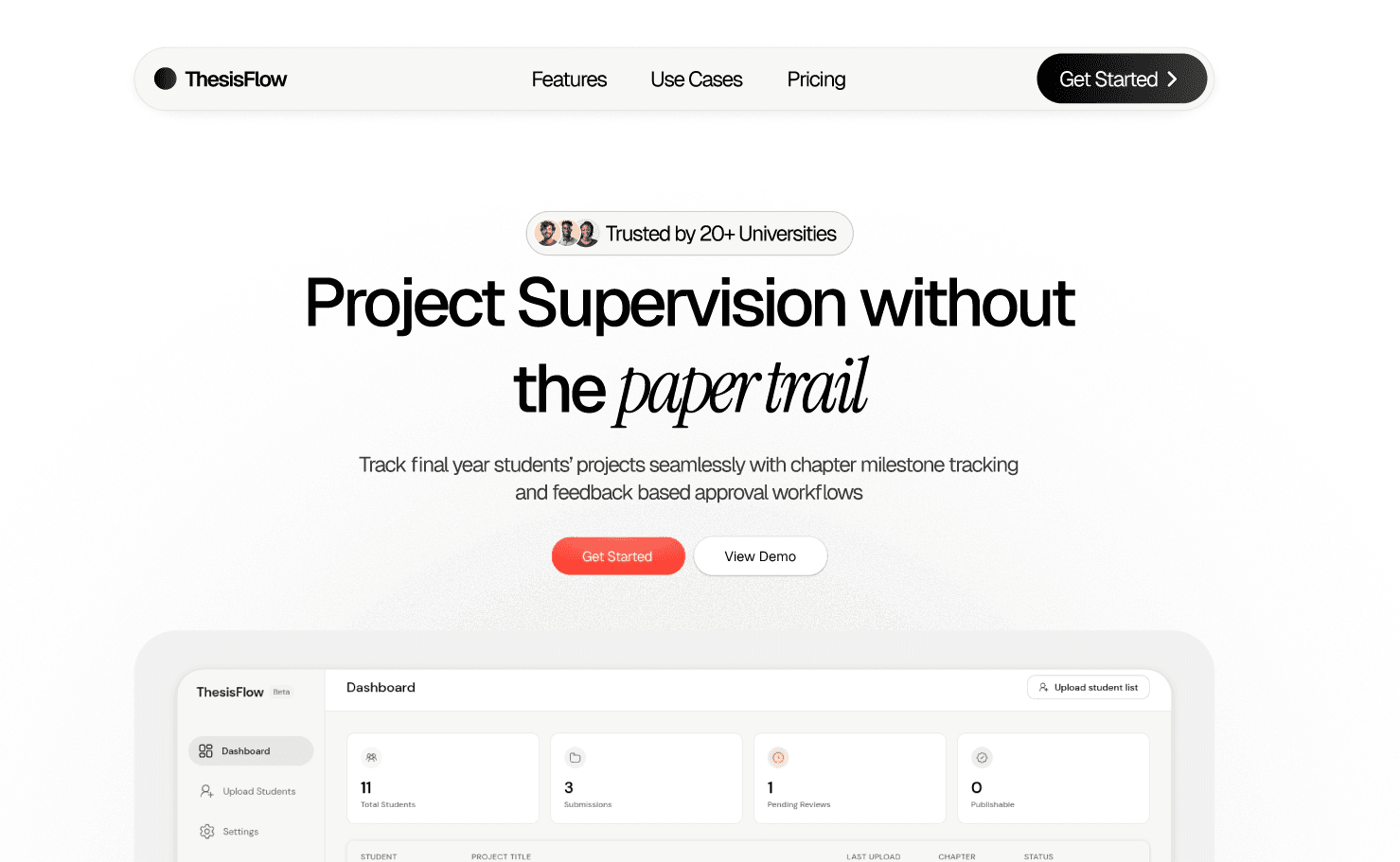 Project image for ThesisFlow